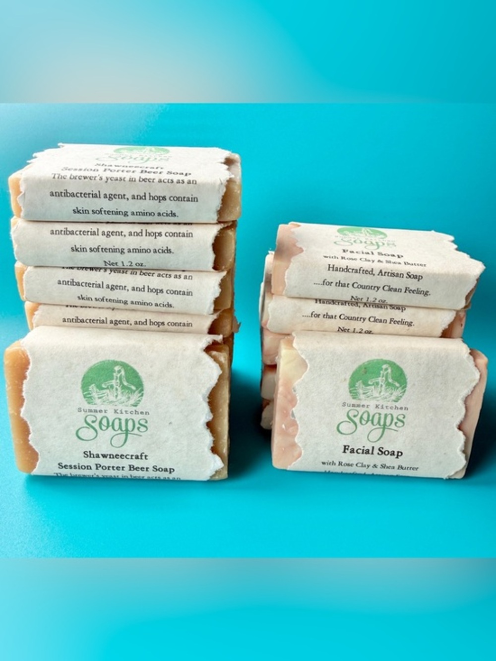 NWT Set of 14 Summer Kitchen Soap Artisan Soap Beer Shey Butter Rose Clay Facial